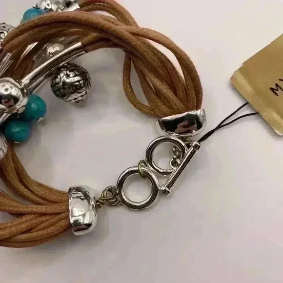 NWT Turquoise Bracelet Silver Blue - Picture 2 of 4